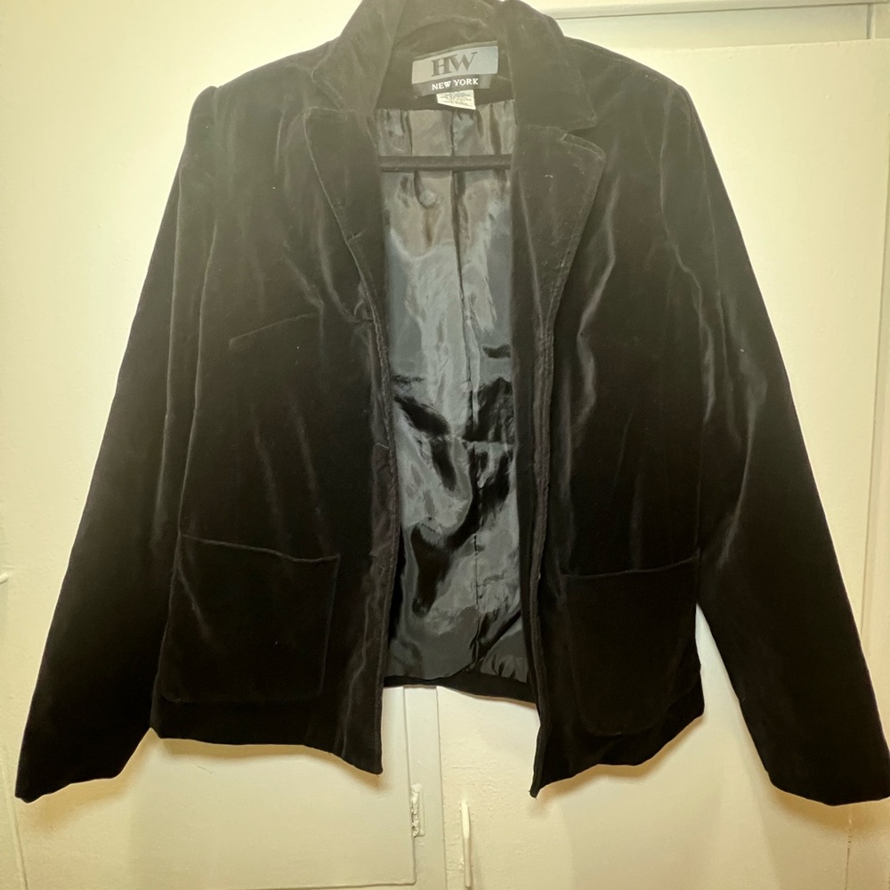 dh NEW YORK Black Velvet Blazer
